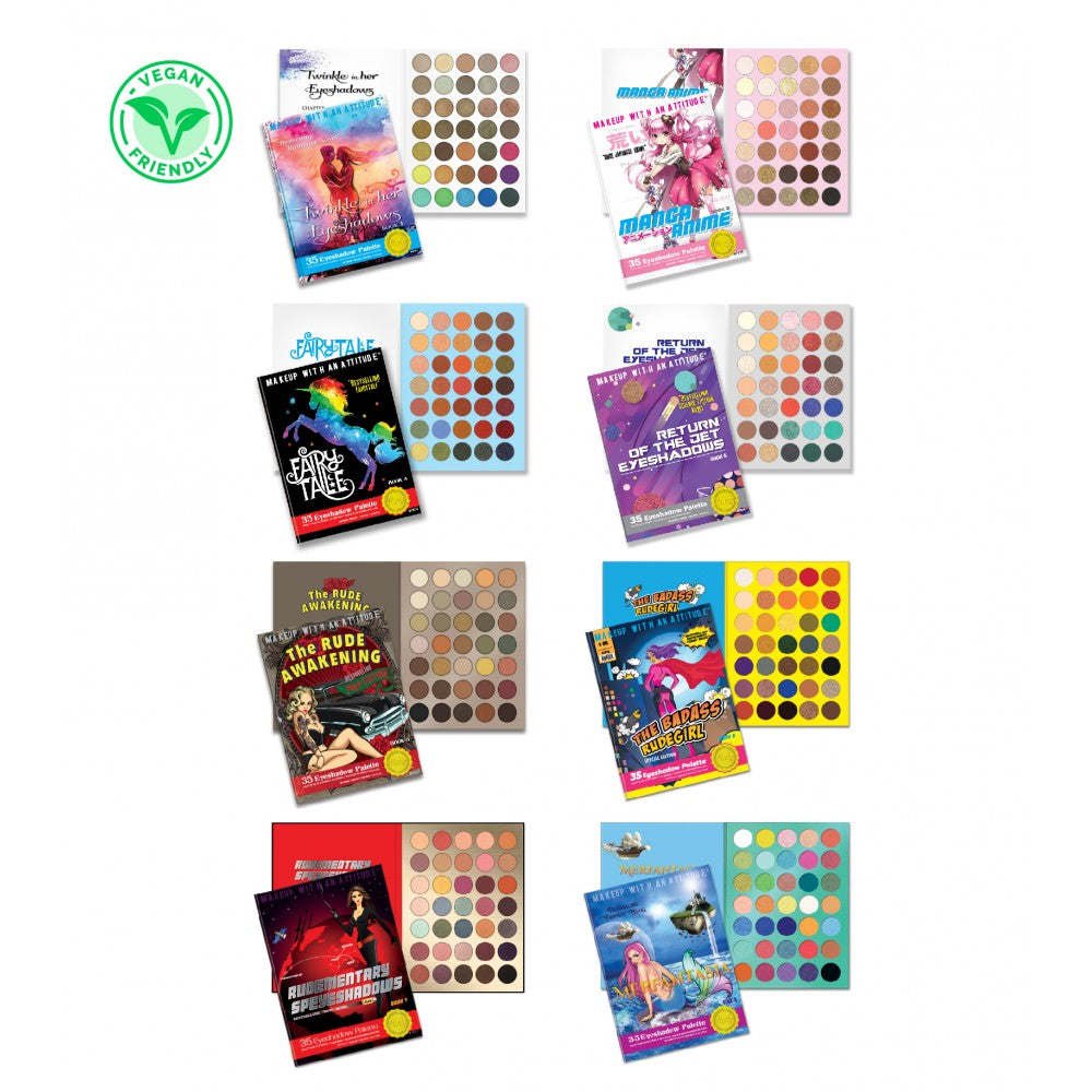 RUDE Book Series 8 Eyeshadow Palettes Bundle RUDE Book Series 8 Eyeshadow Palettes Bundle
