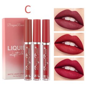 3 Pack Suit Lip Lacquer Velvet Matte Matte (Option: Style C)