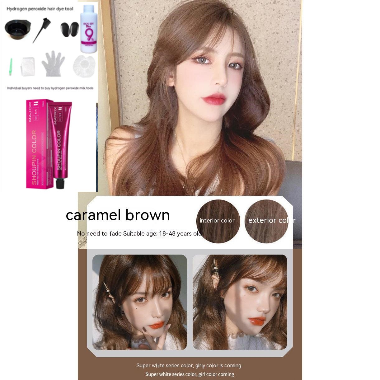 Ammonia-free Hair Color Paste Monochrome Paste Cover White Hair Multi-segment Color One-step Black Tea Gray Blue Black Hair Dye Ammonia-free Hair Color Paste Monochrome Paste Cover White Hair Multi-segment Color One-step Black Tea Gray Blue Black Hair Dye