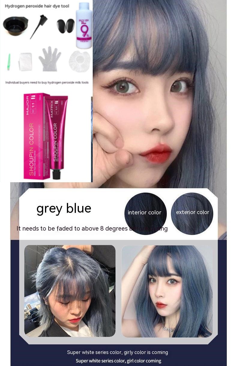 Ammonia-free Hair Color Paste Monochrome Paste Cover White Hair Multi-segment Color One-step Black Tea Gray Blue Black Hair Dye Ammonia-free Hair Color Paste Monochrome Paste Cover White Hair Multi-segment Color One-step Black Tea Gray Blue Black Hair Dye