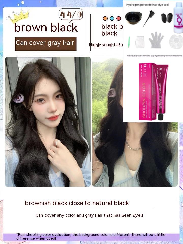 Ammonia-free Hair Color Paste Monochrome Paste Cover White Hair Multi-segment Color One-step Black Tea Gray Blue Black Hair Dye Ammonia-free Hair Color Paste Monochrome Paste Cover White Hair Multi-segment Color One-step Black Tea Gray Blue Black Hair Dye