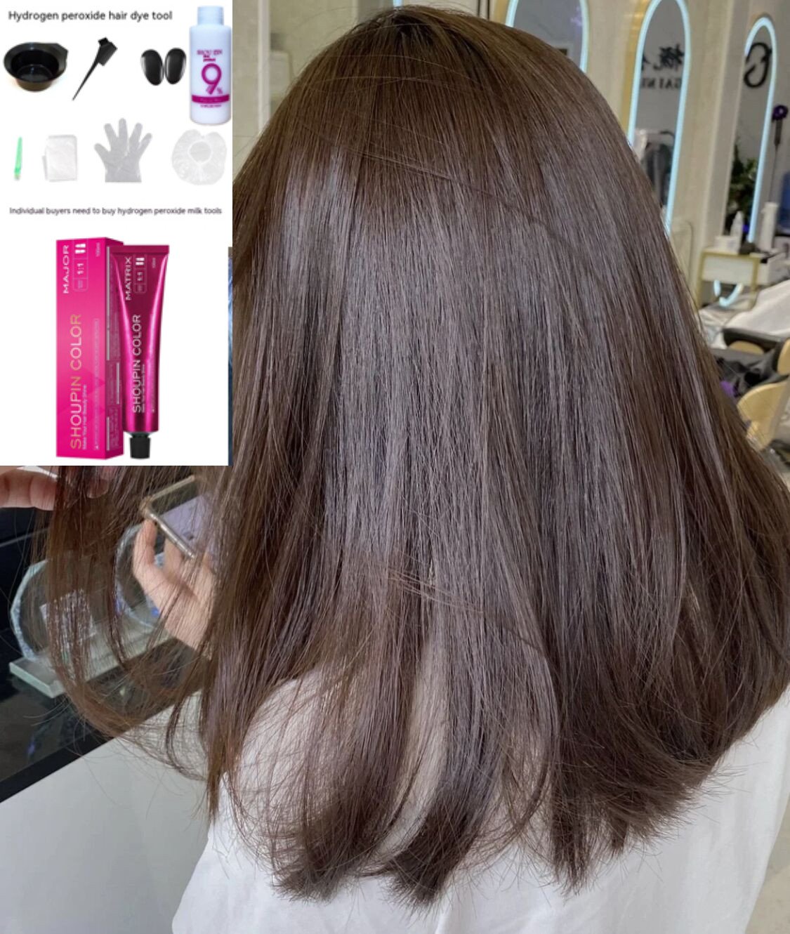 Ammonia-free Hair Color Paste Monochrome Paste Cover White Hair Multi-segment Color One-step Black Tea Gray Blue Black Hair Dye Ammonia-free Hair Color Paste Monochrome Paste Cover White Hair Multi-segment Color One-step Black Tea Gray Blue Black Hair Dye