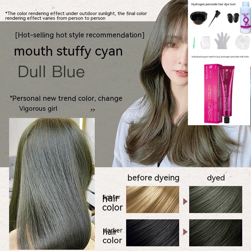 Ammonia-free Hair Color Paste Monochrome Paste Cover White Hair Multi-segment Color One-step Black Tea Gray Blue Black Hair Dye Ammonia-free Hair Color Paste Monochrome Paste Cover White Hair Multi-segment Color One-step Black Tea Gray Blue Black Hair Dye
