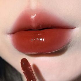 Black Crystal Water Gloss Mirror Lip Gloss Nude Color Series (Option: 04 Black Crystal Amber)