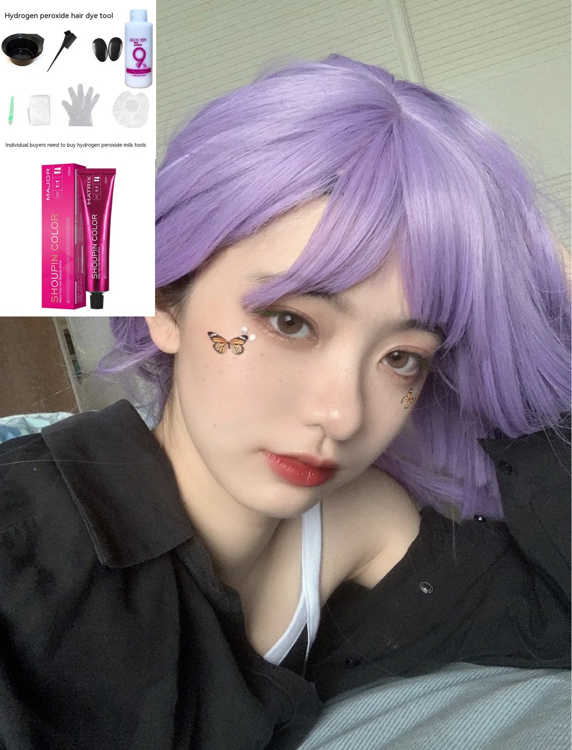 Ammonia-free Hair Color Paste Monochrome Paste Cover White Hair Multi-segment Color One-step Black Tea Gray Blue Black Hair Dye Ammonia-free Hair Color Paste Monochrome Paste Cover White Hair Multi-segment Color One-step Black Tea Gray Blue Black Hair Dye