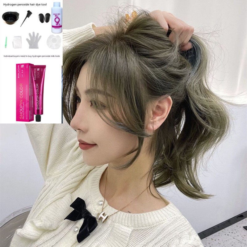 Ammonia-free Hair Color Paste Monochrome Paste Cover White Hair Multi-segment Color One-step Black Tea Gray Blue Black Hair Dye Ammonia-free Hair Color Paste Monochrome Paste Cover White Hair Multi-segment Color One-step Black Tea Gray Blue Black Hair Dye